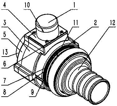 Automatic hose disengagement device of fire-fighting robot