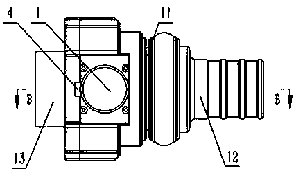 Automatic hose disengagement device of fire-fighting robot