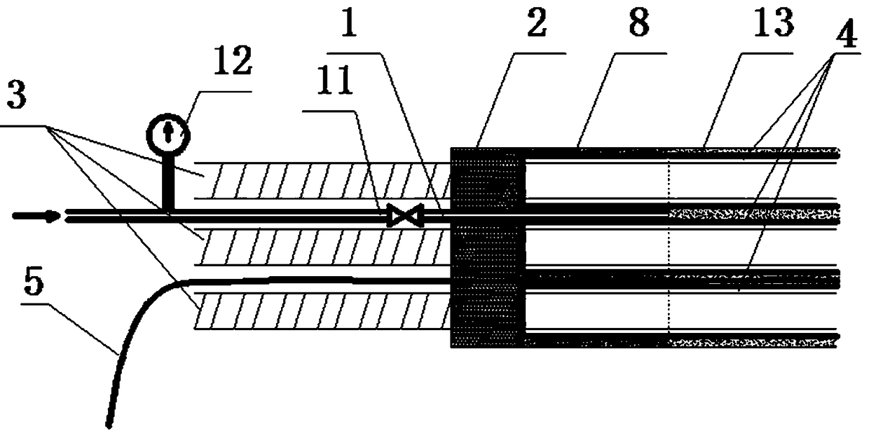 Thousand-meter deep well highland stress combination anchor rope grouting hole sealing device and hole sealing method