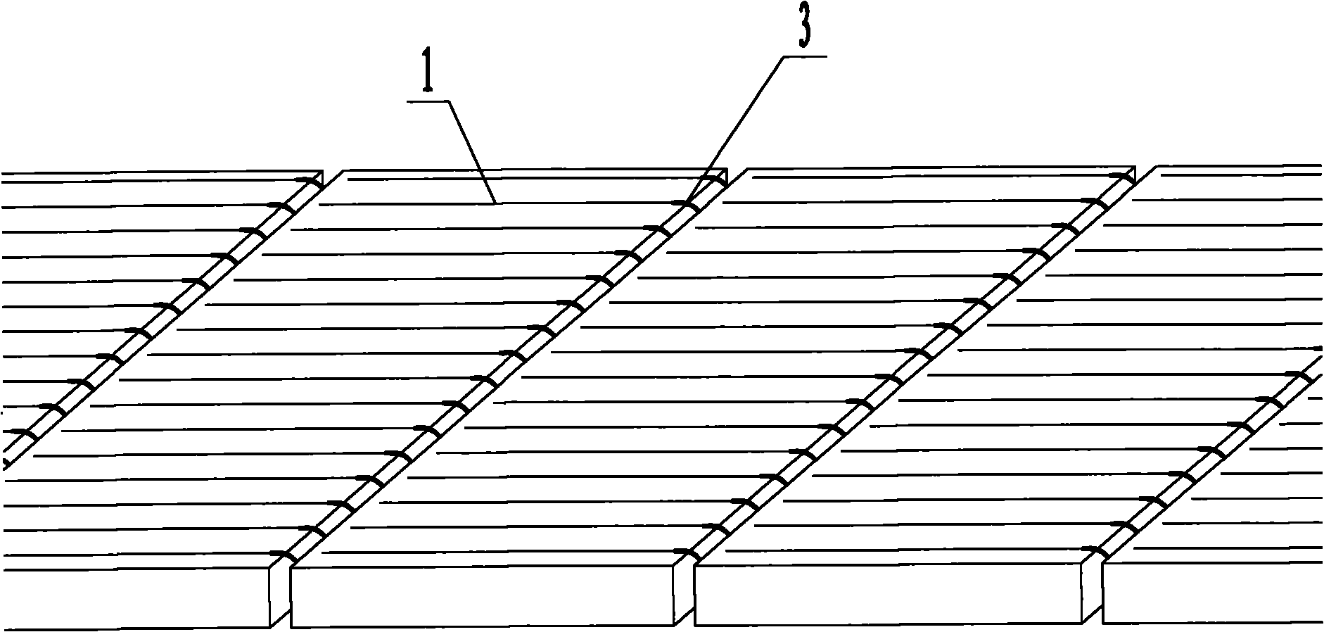 Solar cell string and solar cell component for ground power generation and solar cell plate thereof