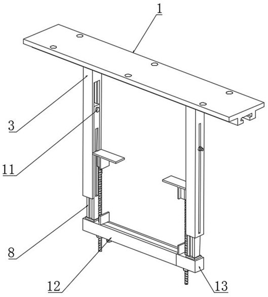 Bus duct fixing equipment for power bus processing