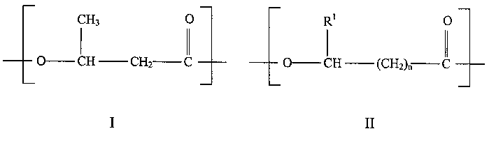 Biodegradable material comprising polyhydroxy fotty acid ester blending polymer