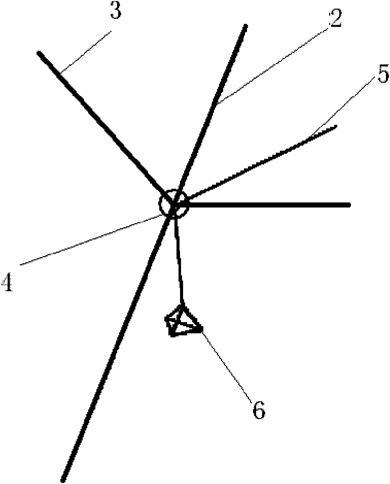 Hoisting system of large-sized extensible antenna