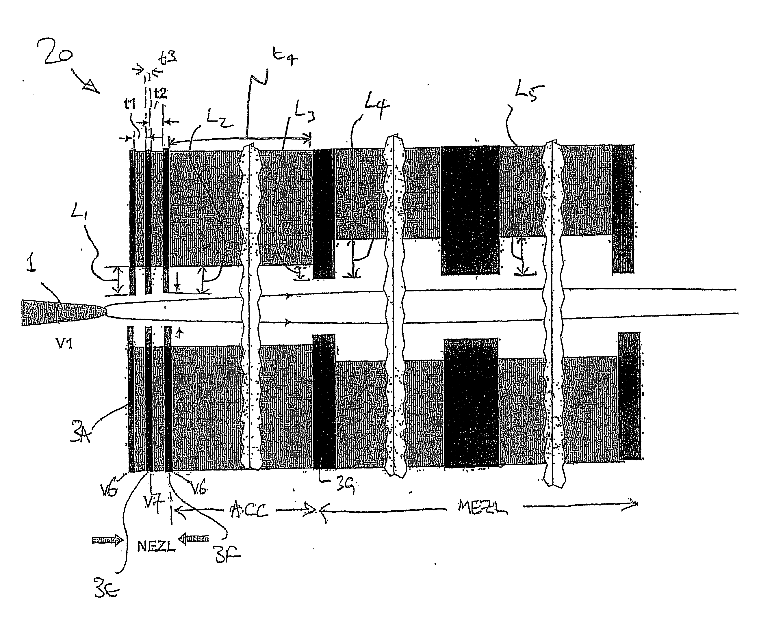 Improved particle beam generator