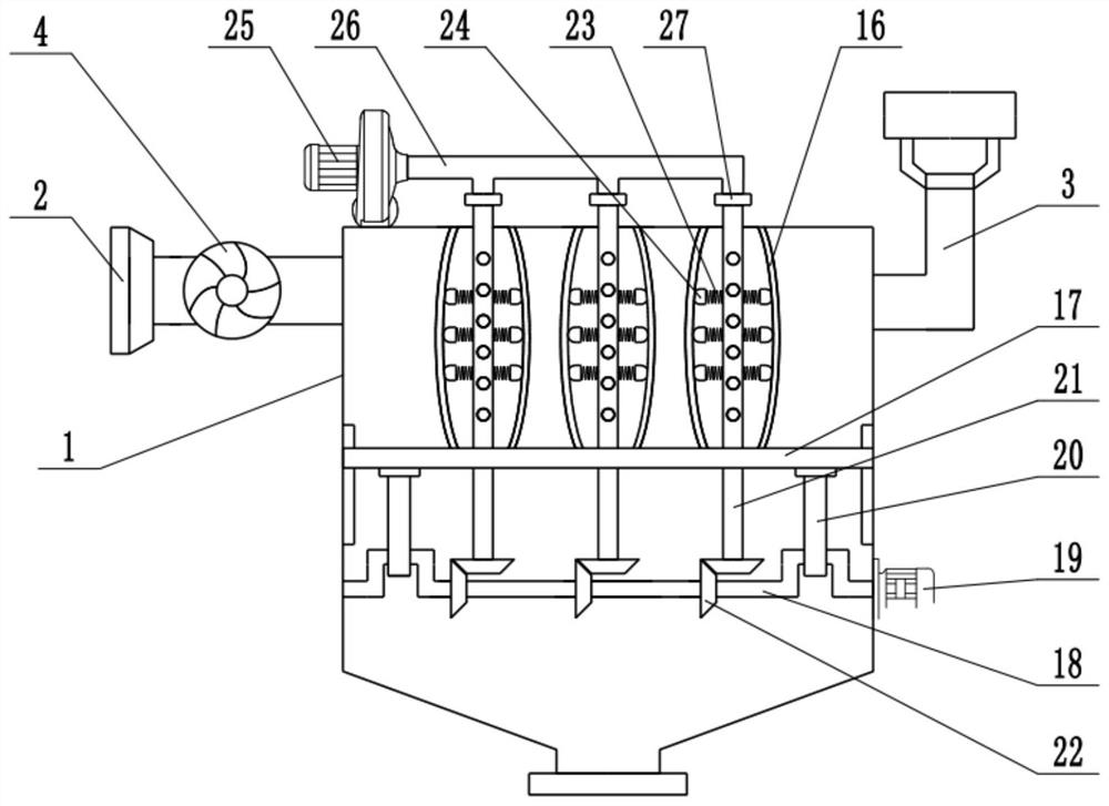 Cloth bag dust removal equipment convenient to clean