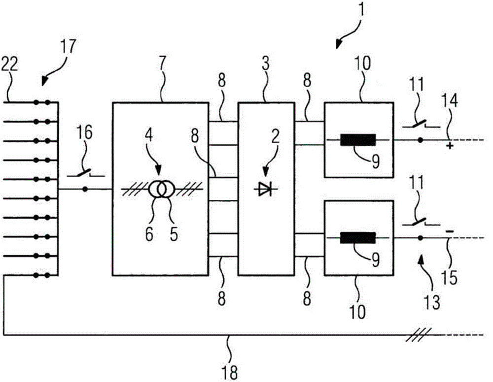 Converter station with diode rectifier