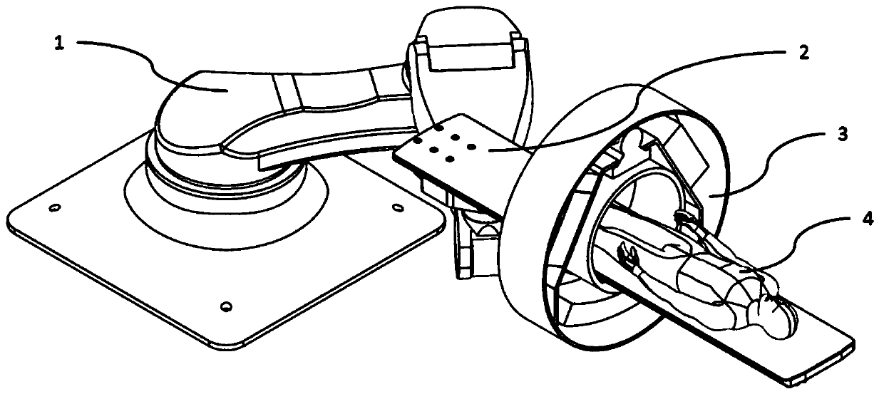 Treatment couch with imaging equipment