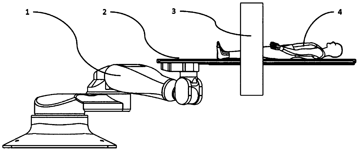 Treatment couch with imaging equipment