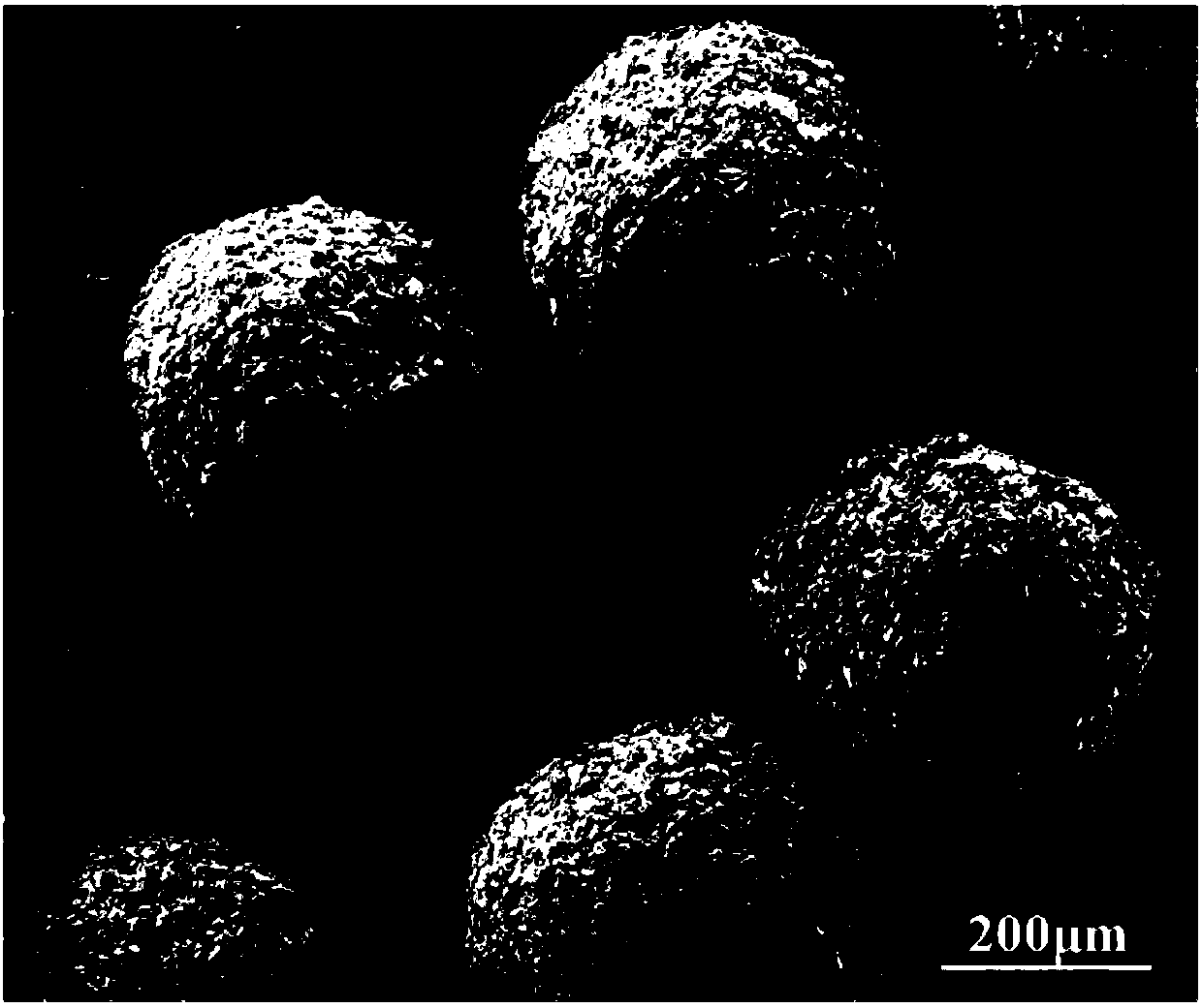 Preparation method of spherical powder of refractory material