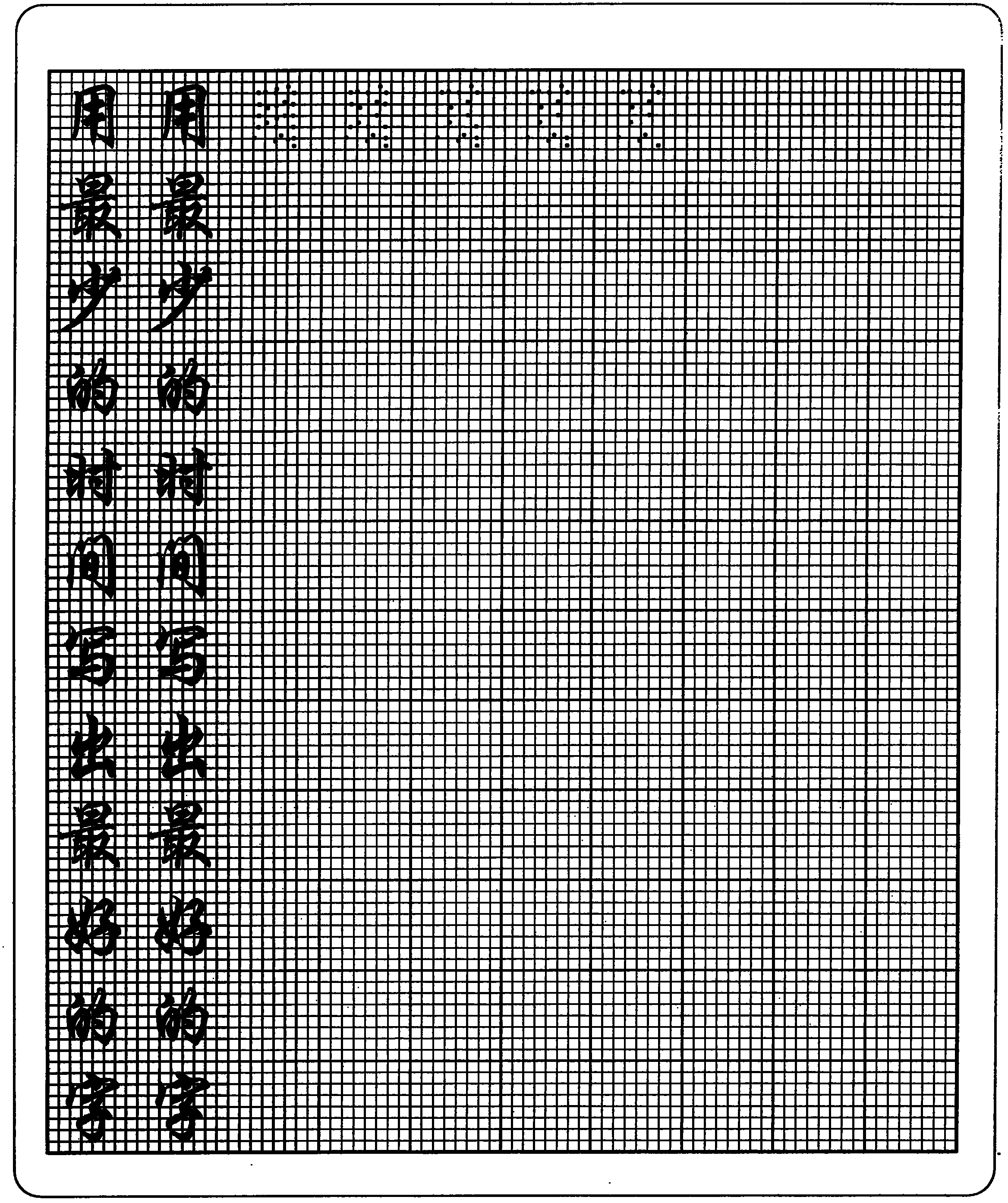 Character and graph writing exercise book