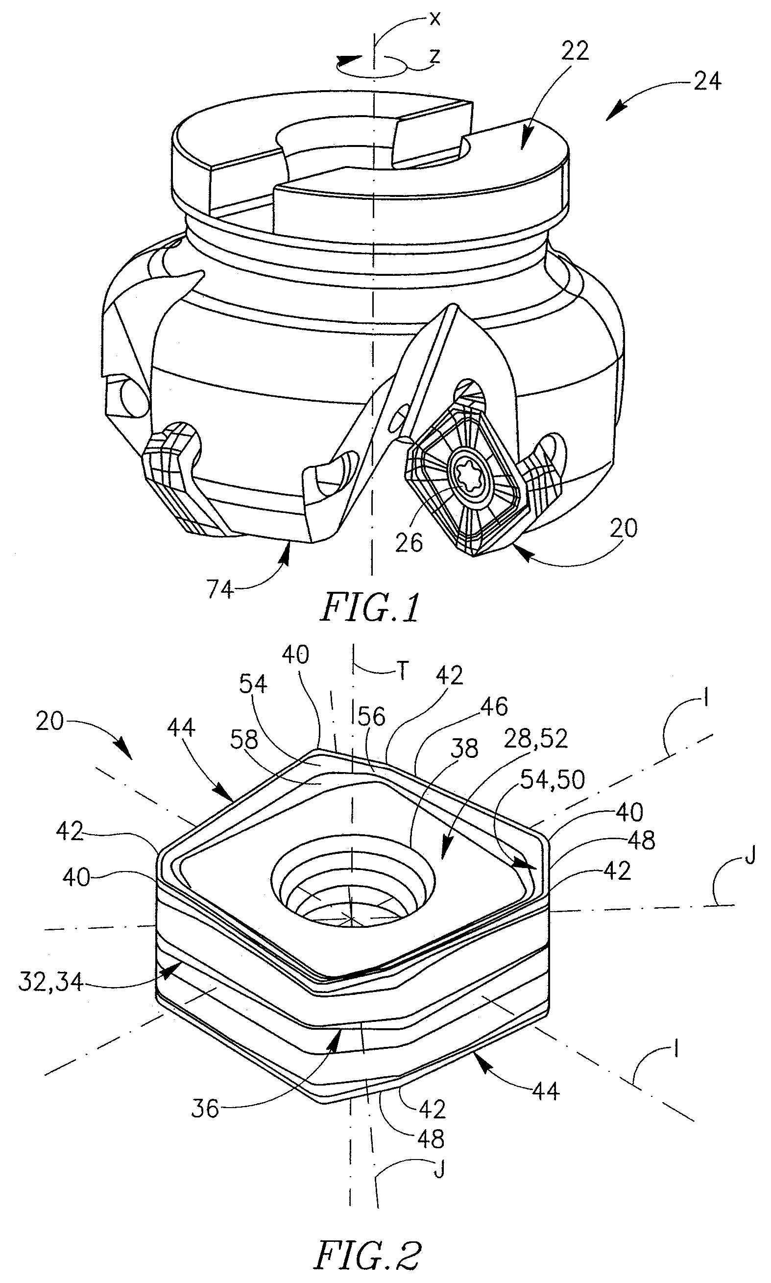 Cutting insert having cylindrically shaped side surface portions