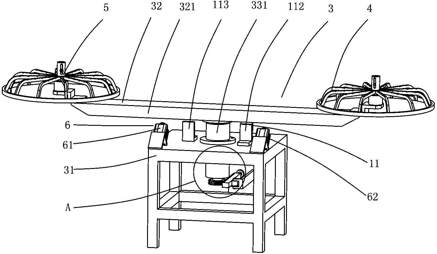 Automatic production device for fan housings