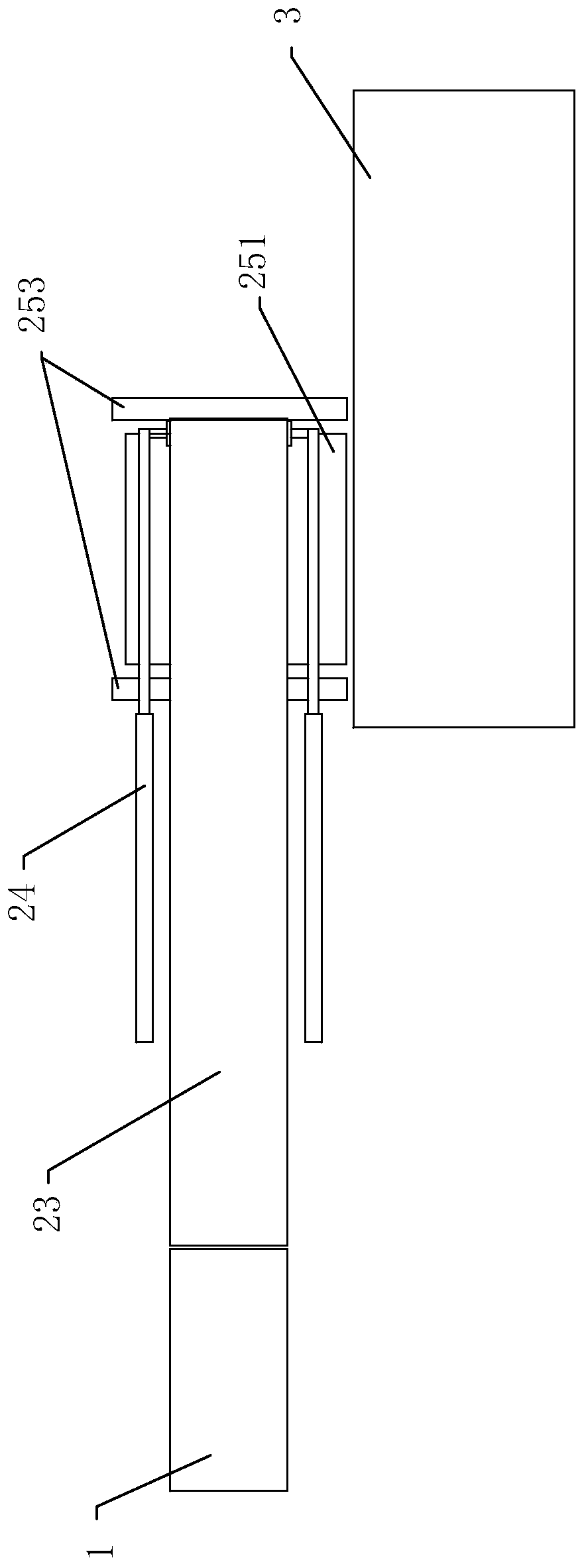 Strip cigarette stacking conveying device