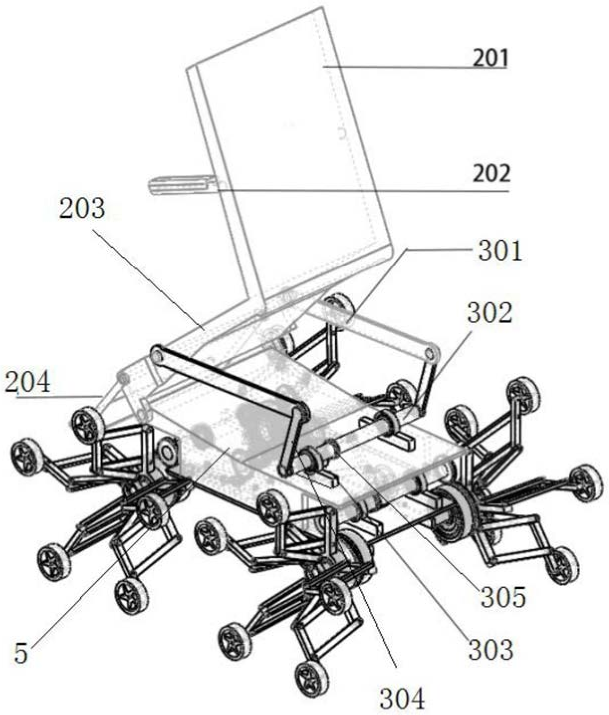 Wheelchair structure capable of changing revolution radius of travelling wheels