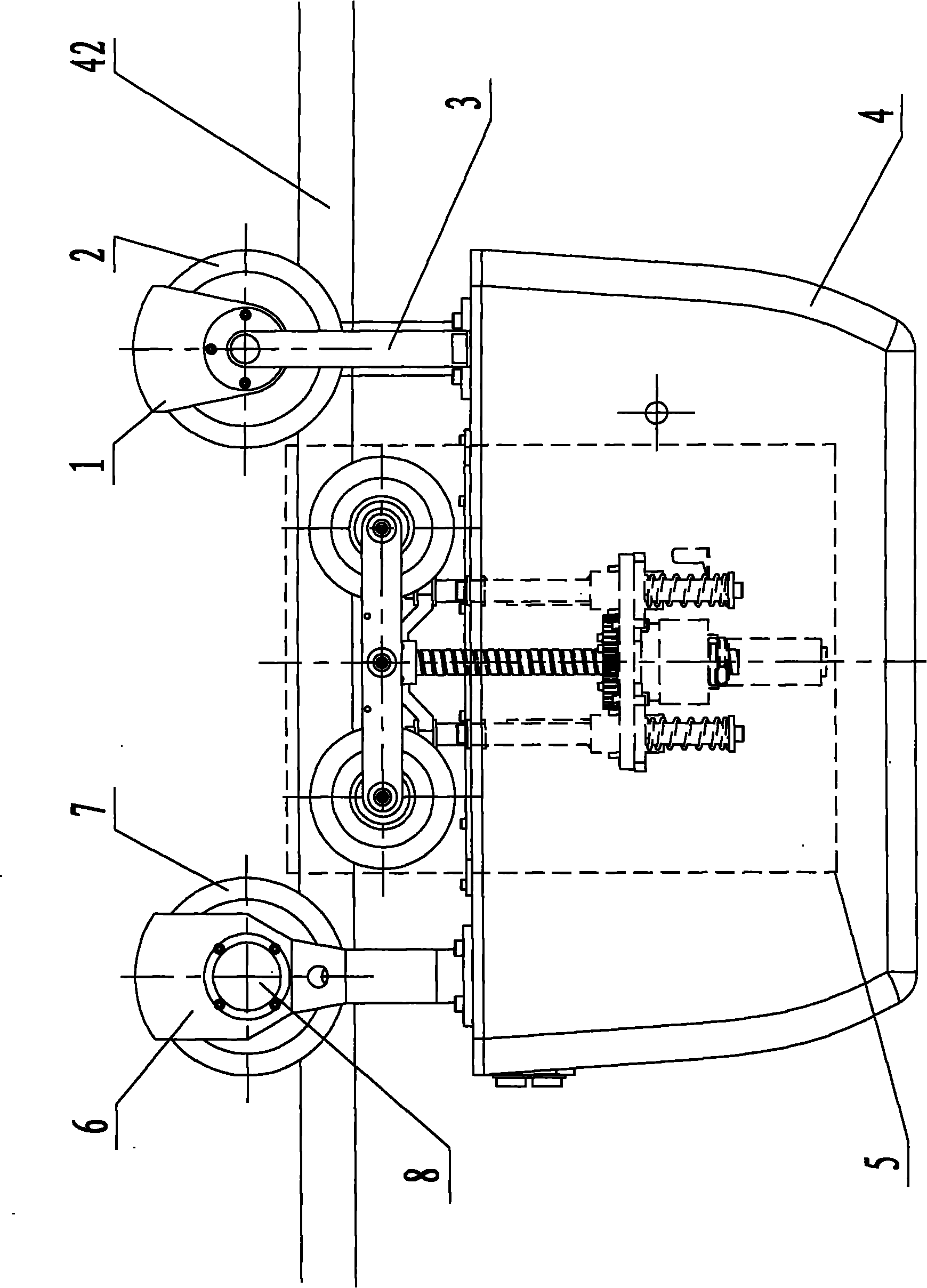 Inspection robot mechanism with lifting and clamping functions