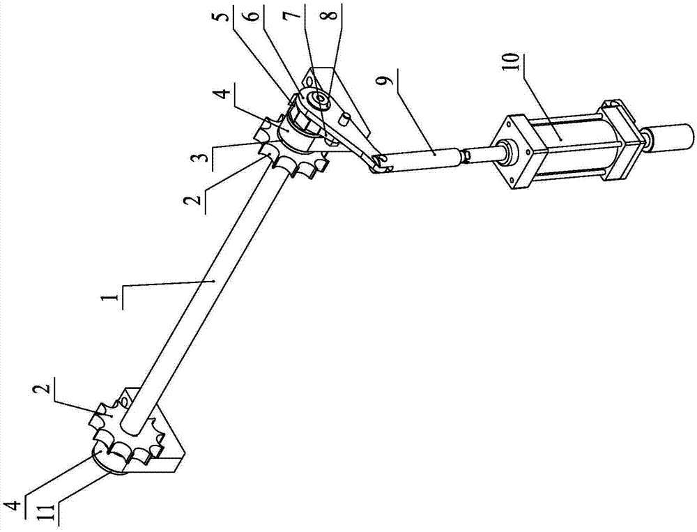 Ratchet driven-type feeding mechanism for circular shaft