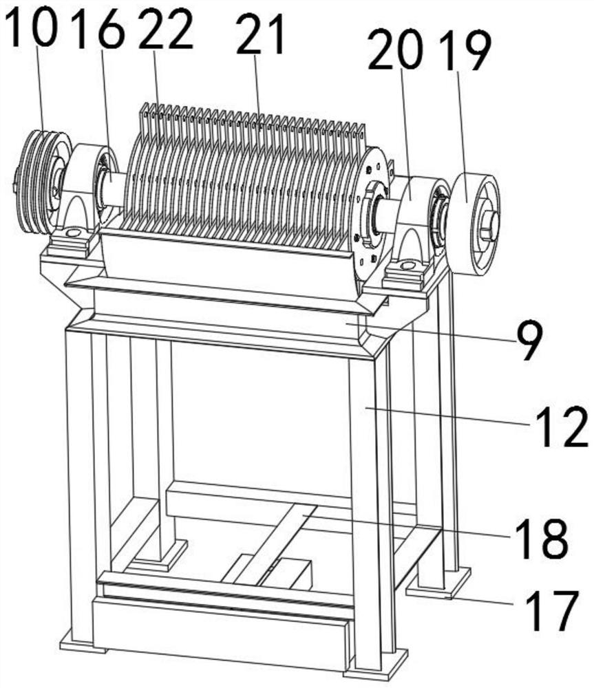 A thermal insulation material reuse granulator with shock absorbing components