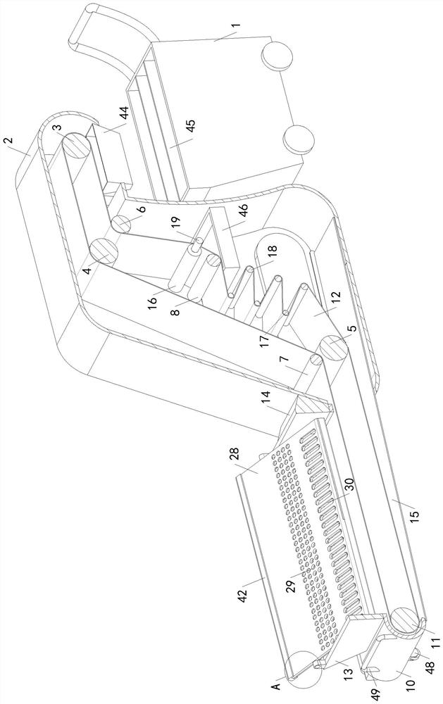 Machine tool chip removal and cleaning device for numerical control machine tool