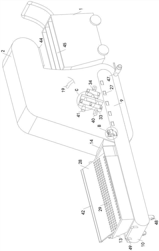 Machine tool chip removal and cleaning device for numerical control machine tool