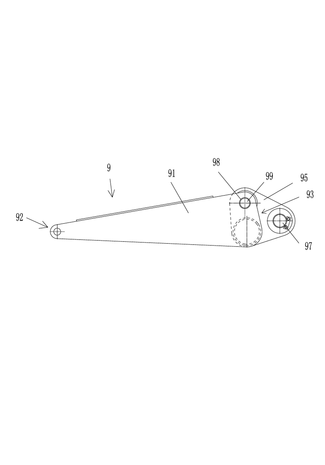 Dynamic compactor capable of realizing amplitude-variable followup of A-bracket with arm support