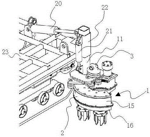 Soil loosening method, novel soil loosening mechanism and side-placed soil loosening operation head