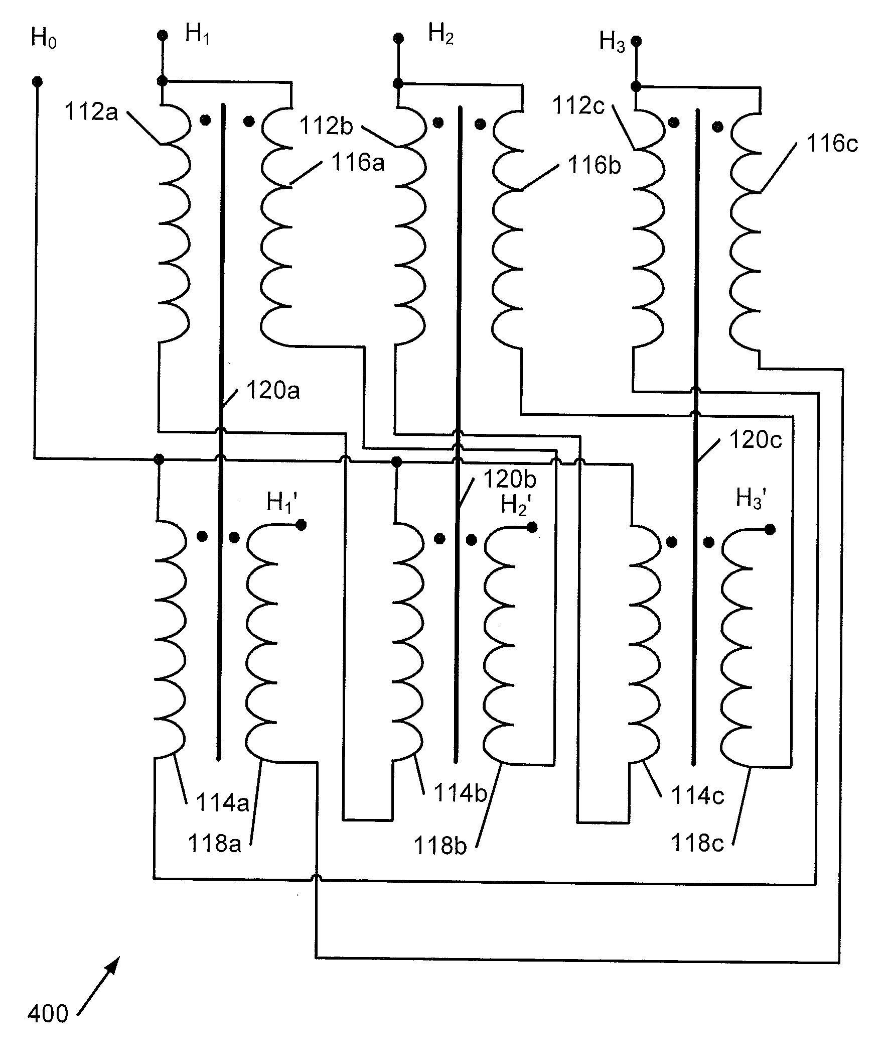 Zigzag autotransformer apparatus and methods