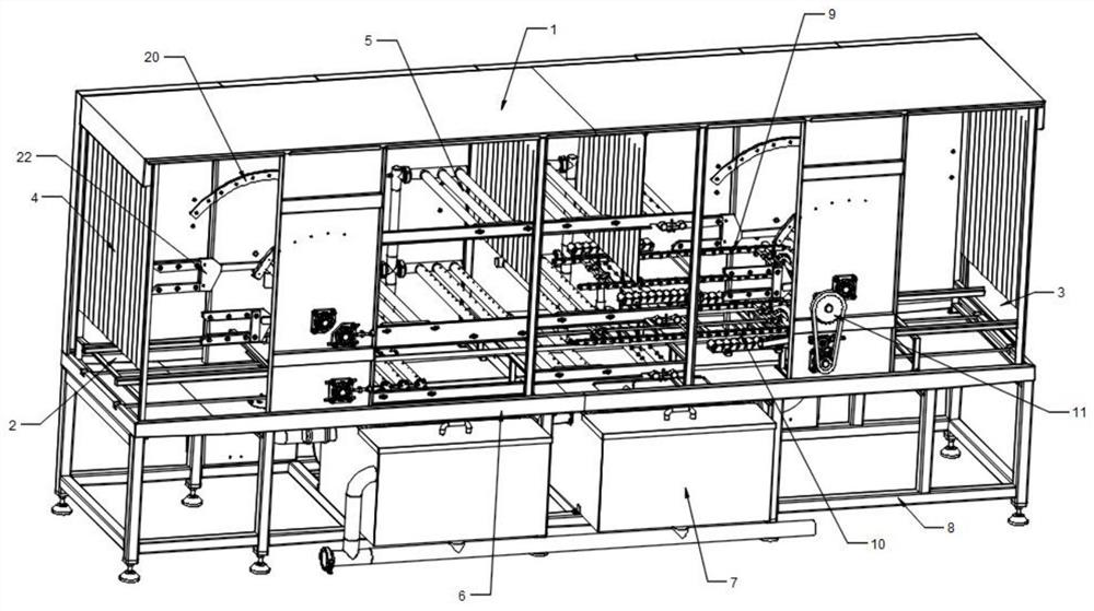 A double-layer pot washing machine for rice production line