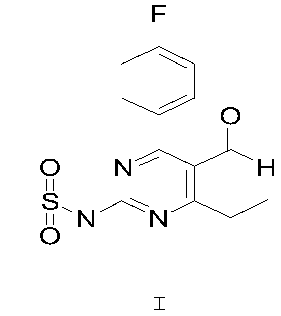 A method for synthesizing the key intermediate of rosuvastatin calcium