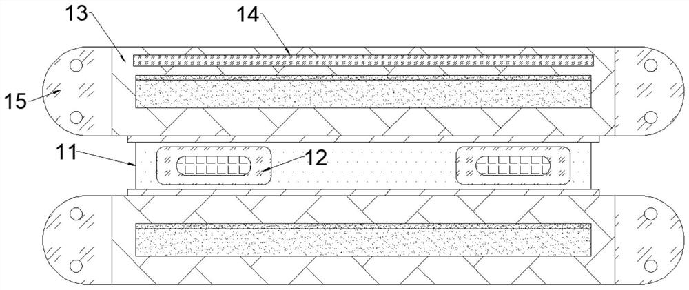 Road deceleration strip device with overspeed control and stable passing functions