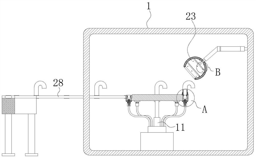 Pneumatic numerical control shot blasting machine