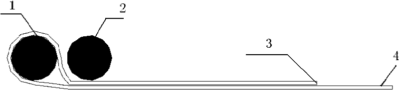 Method for applying pre-stress to fiber sheet by using multiple parallel rods