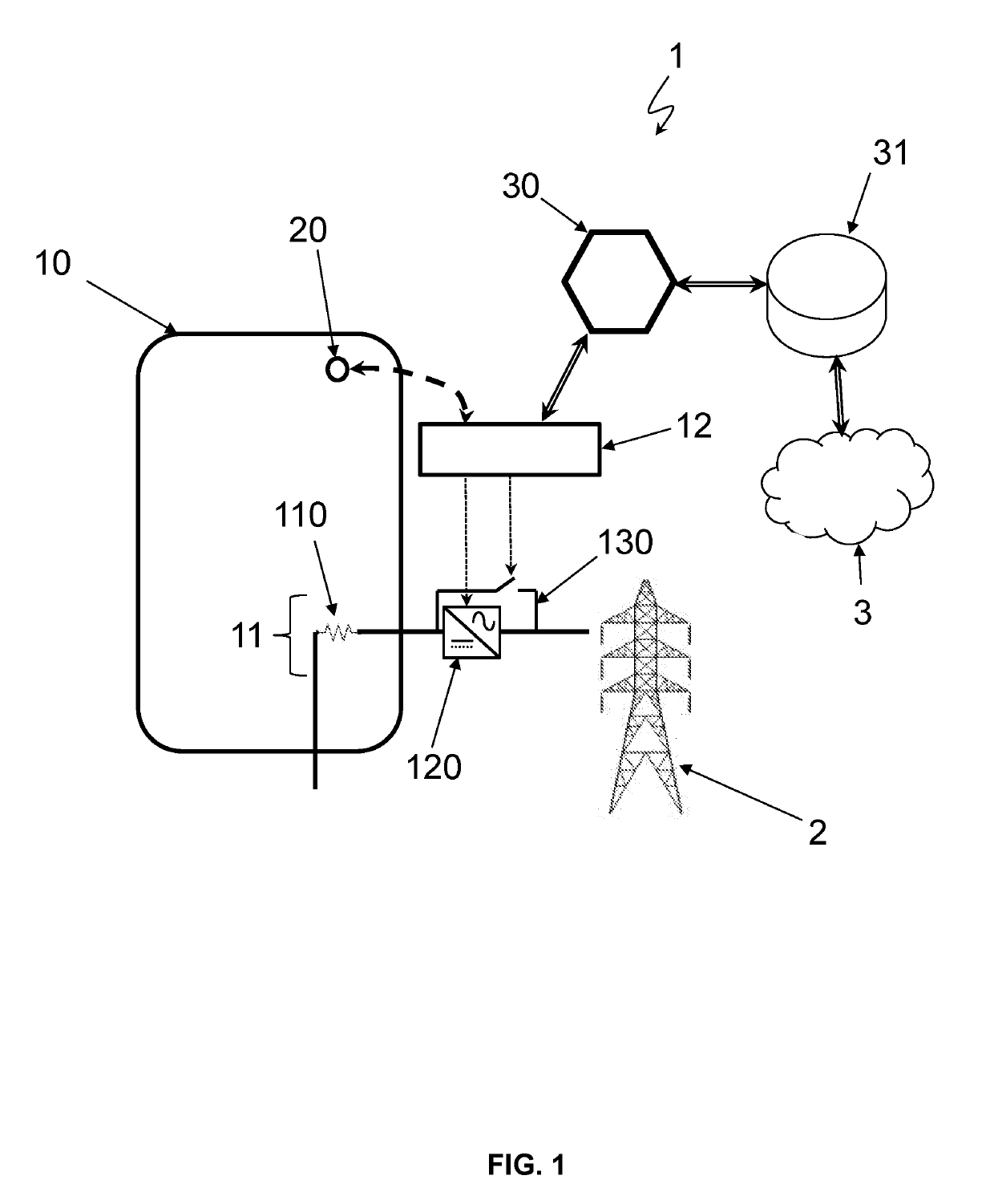 Electric water-heater with adjustable power