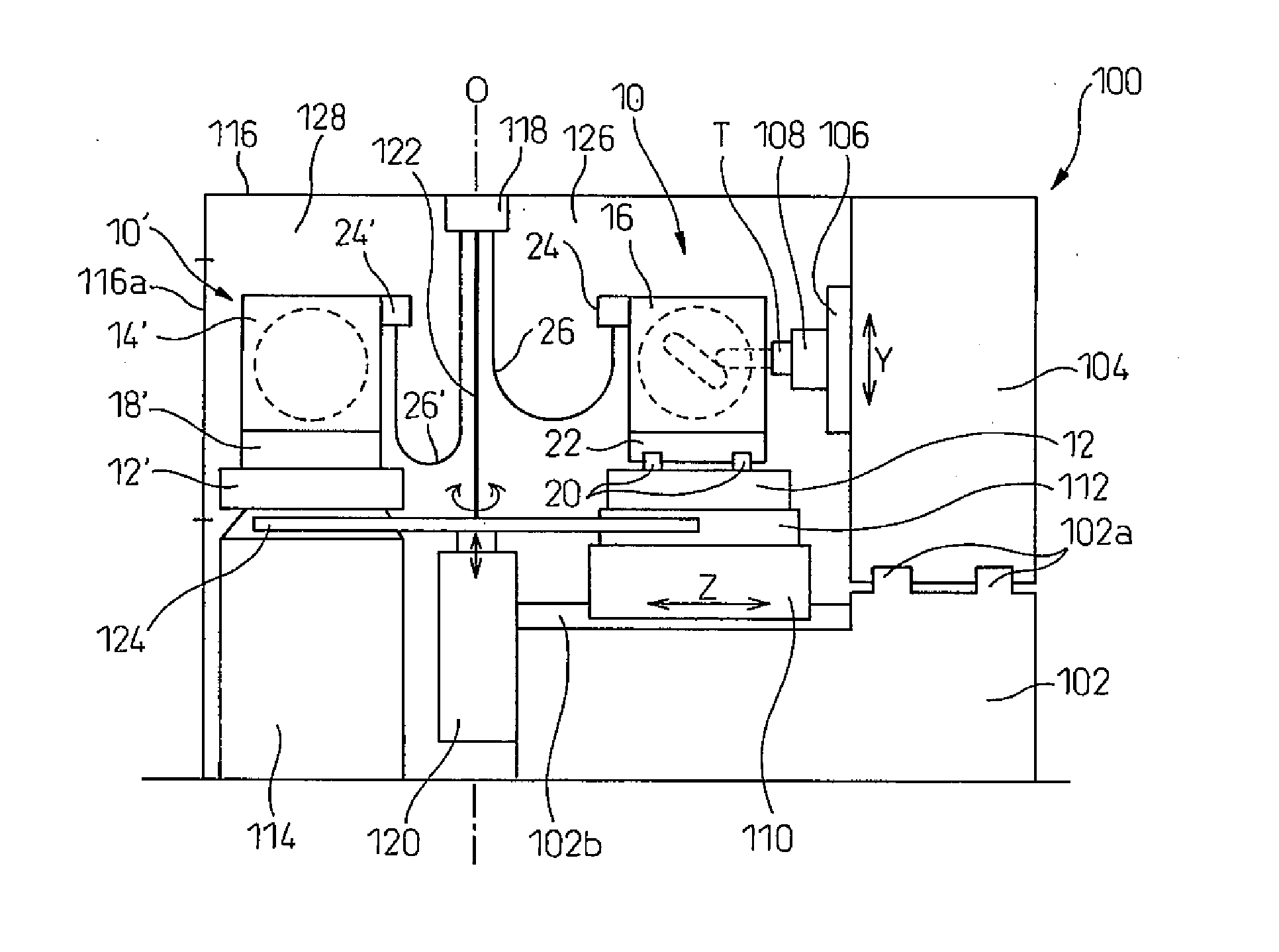 Rotary workhead device