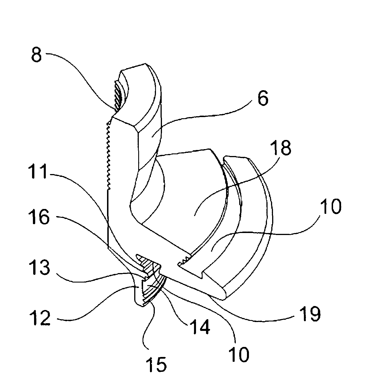 High gas-tightened metallic nozzle-boss for a high pressure composite vessel