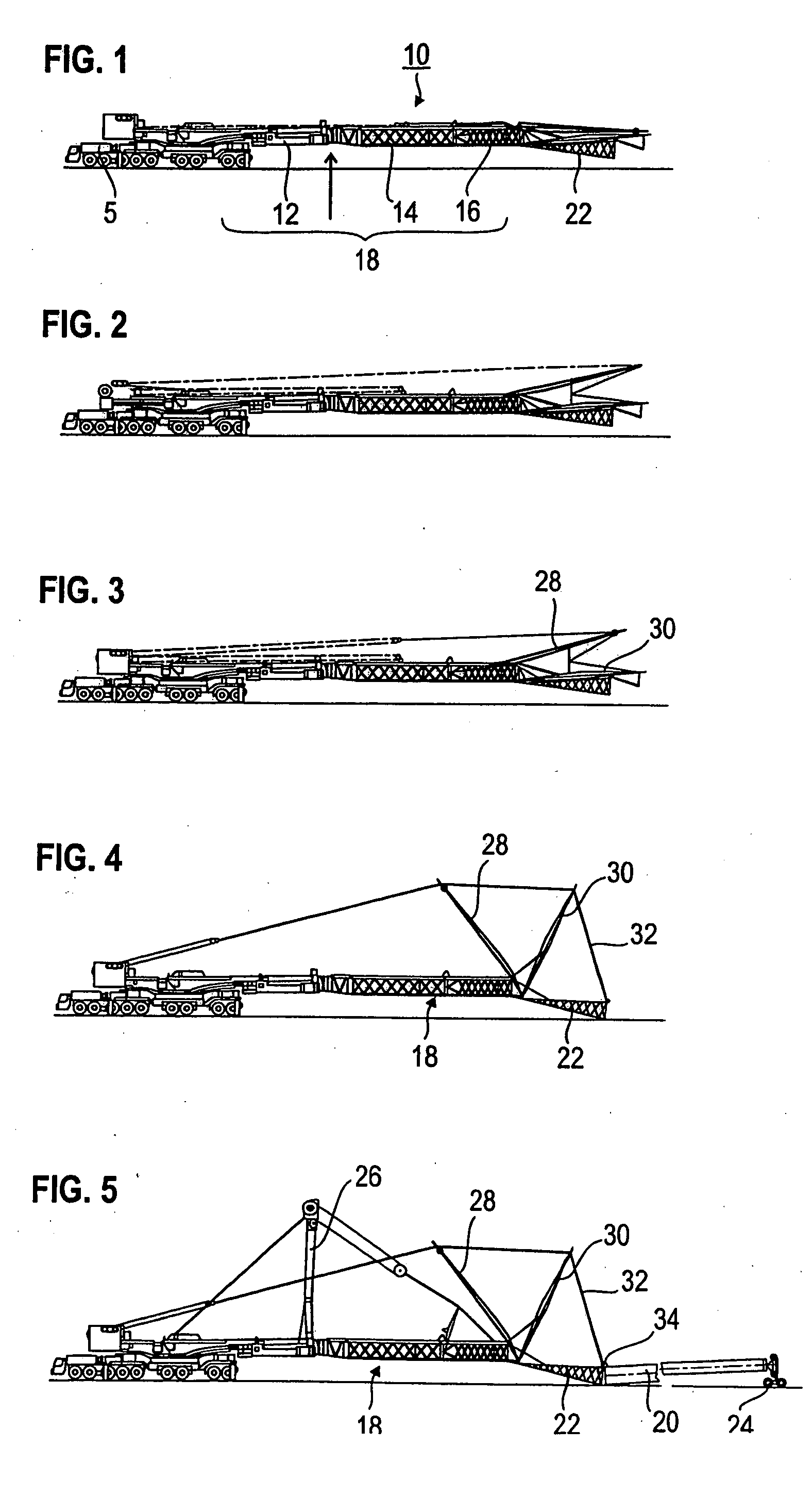 Method for erecting a crane boom