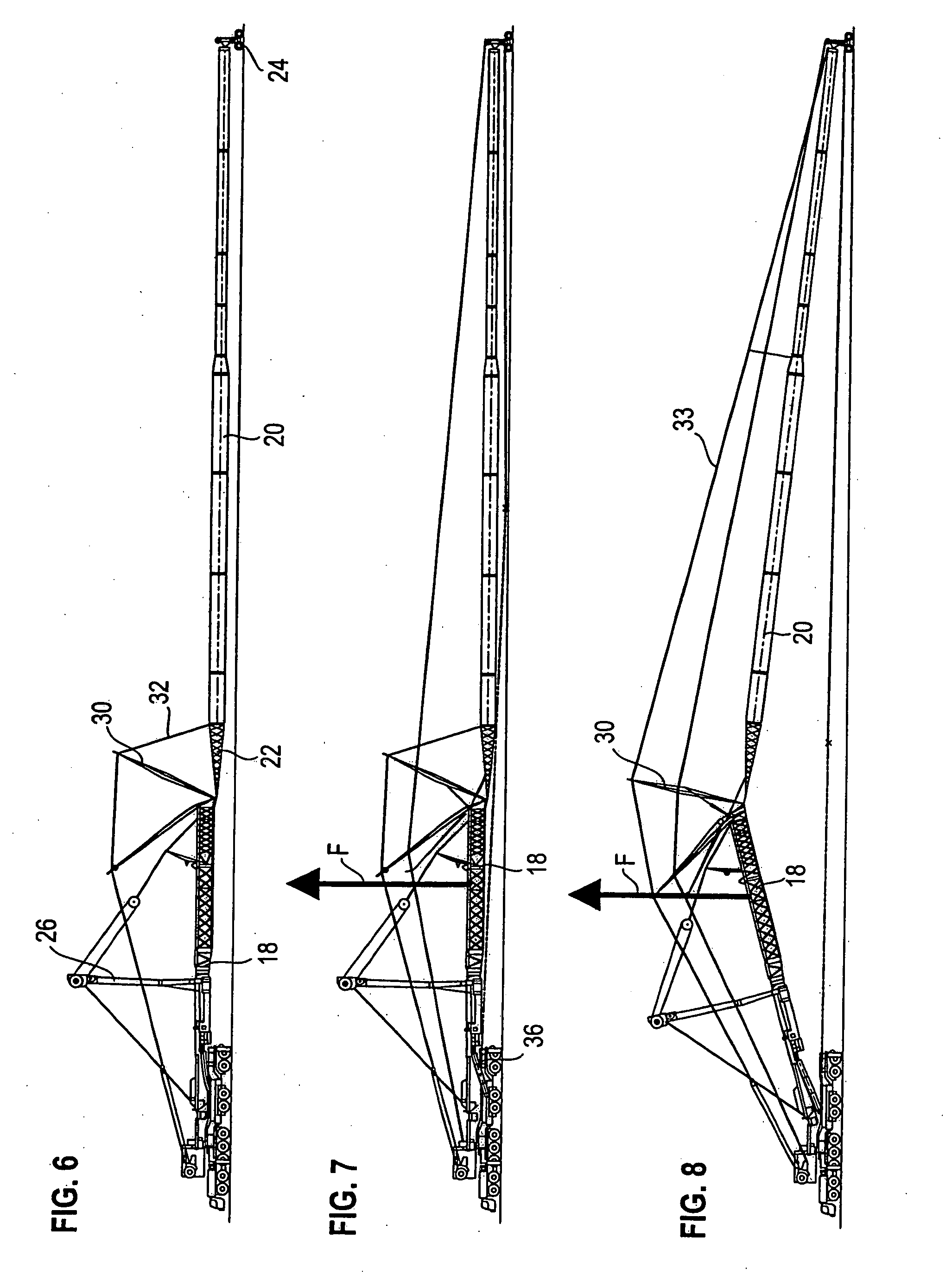 Method for erecting a crane boom