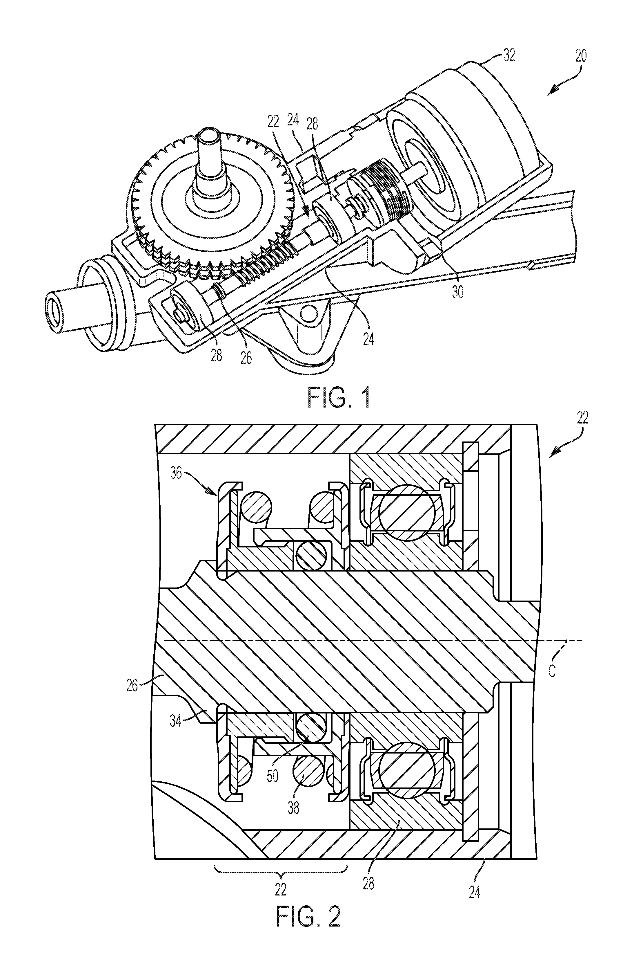 Axial load bearing assembly