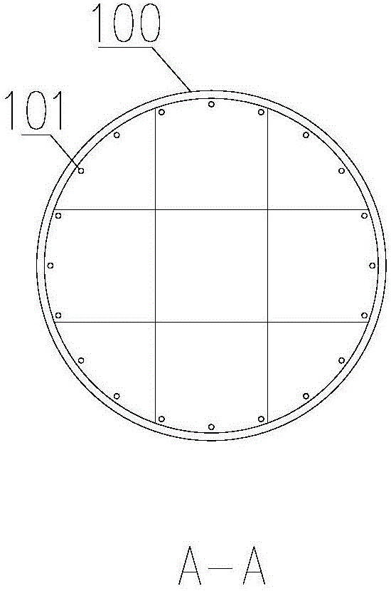 Device for assembling stand column with bearing platform of bridge