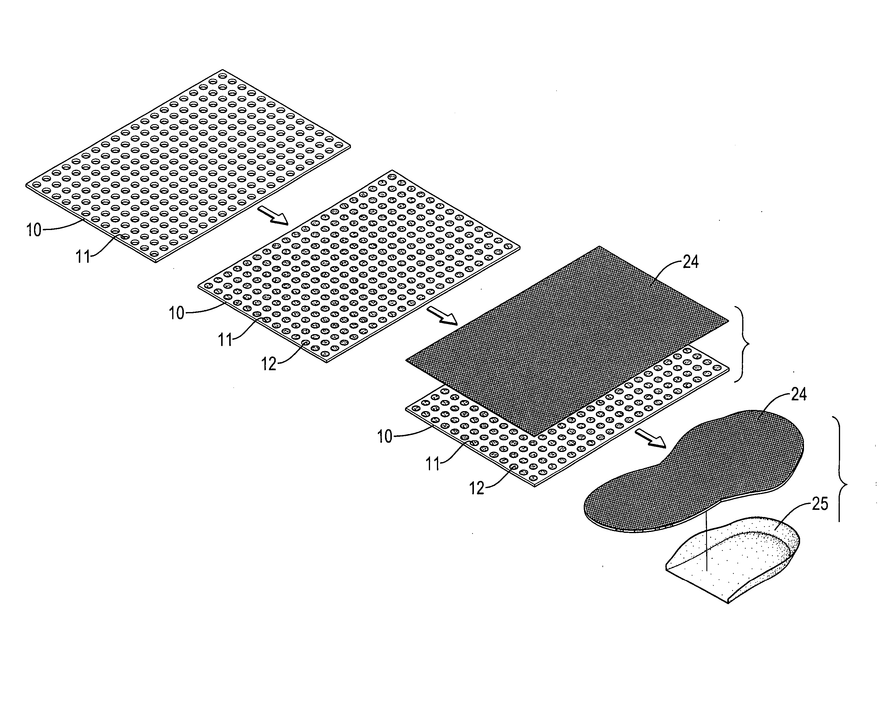 Ventilated shoe-pad