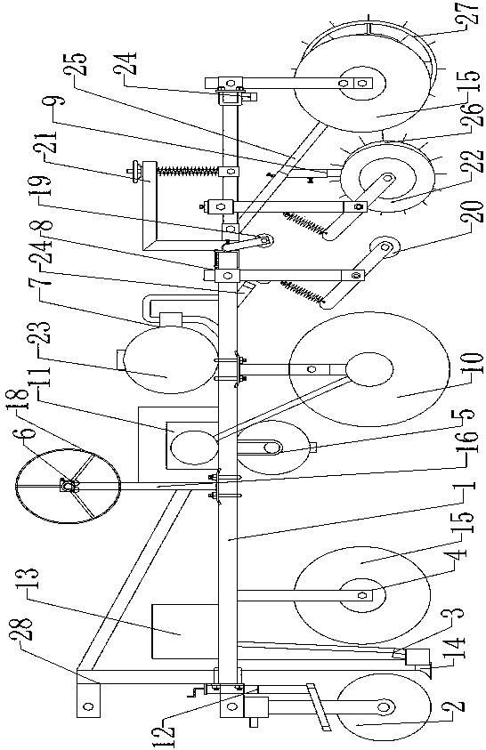 Efficient multifunctional peanut film covering seeding machine