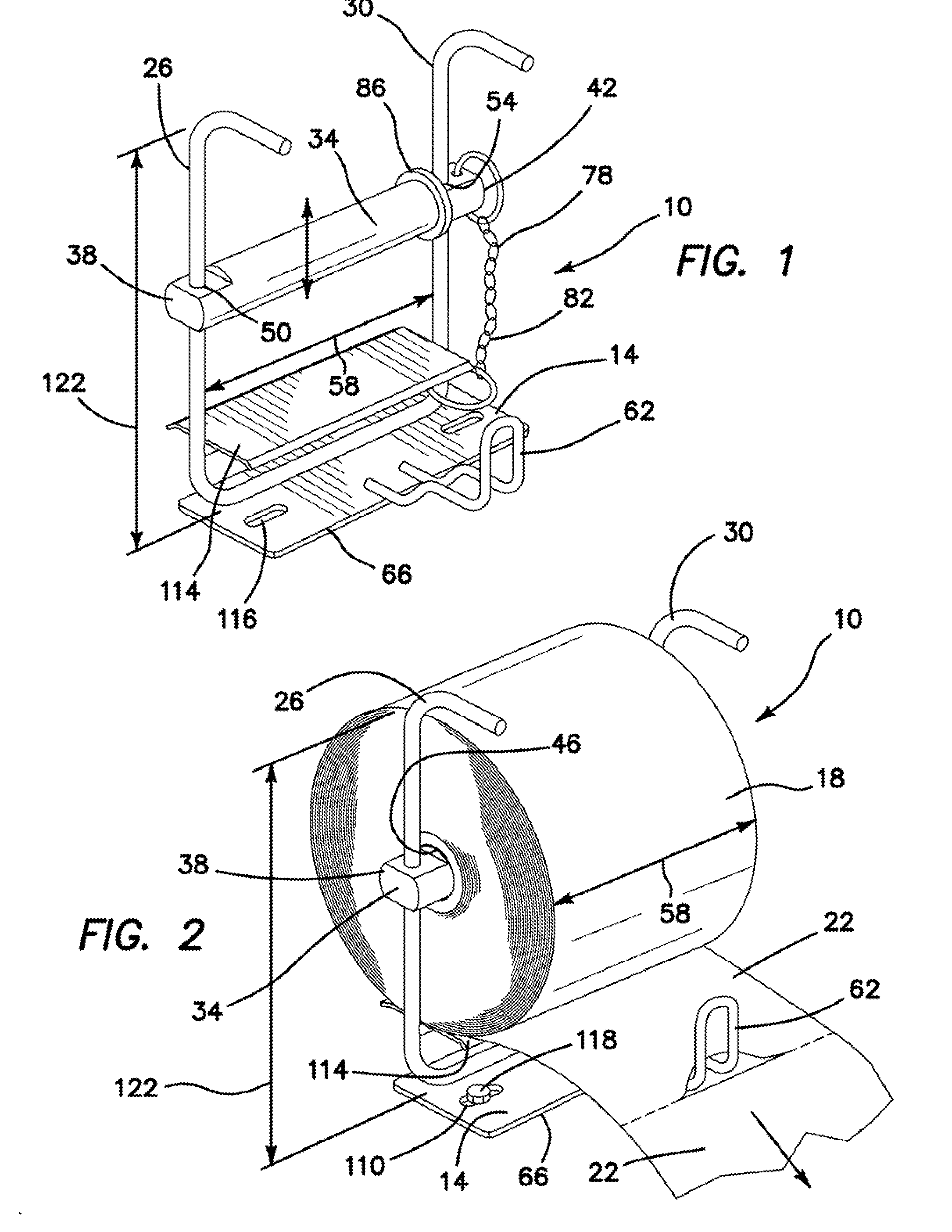 Core pin bag dispenser