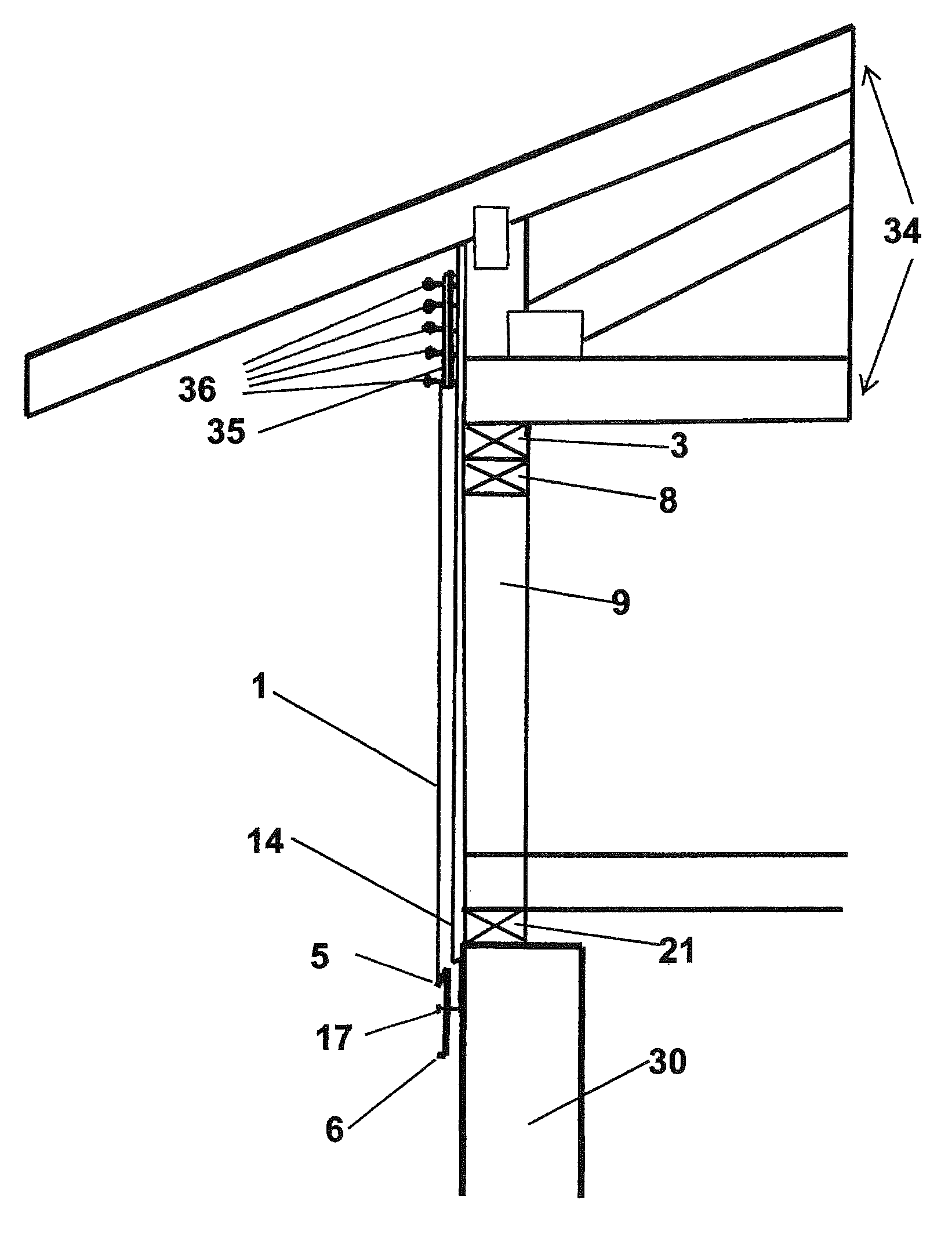 Apparatus for a wind resistant and post load re-tensioning system utilizing a composite fabric and attachment apparatus