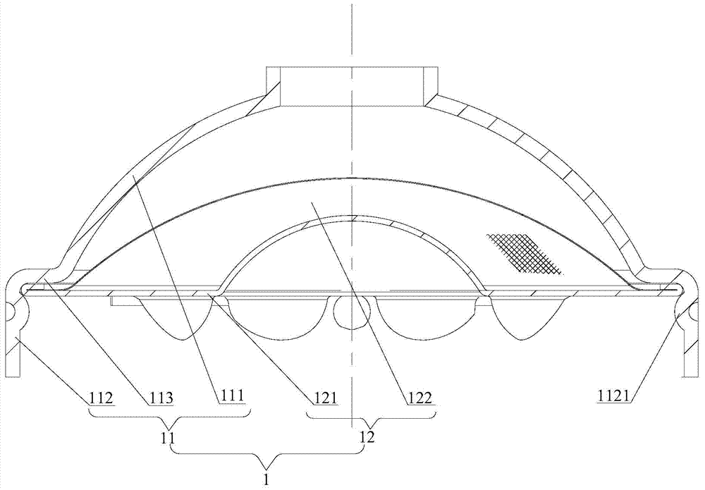 End cover assembly, gas and liquid separator with end cover assembly and assembly device of end cover assembly