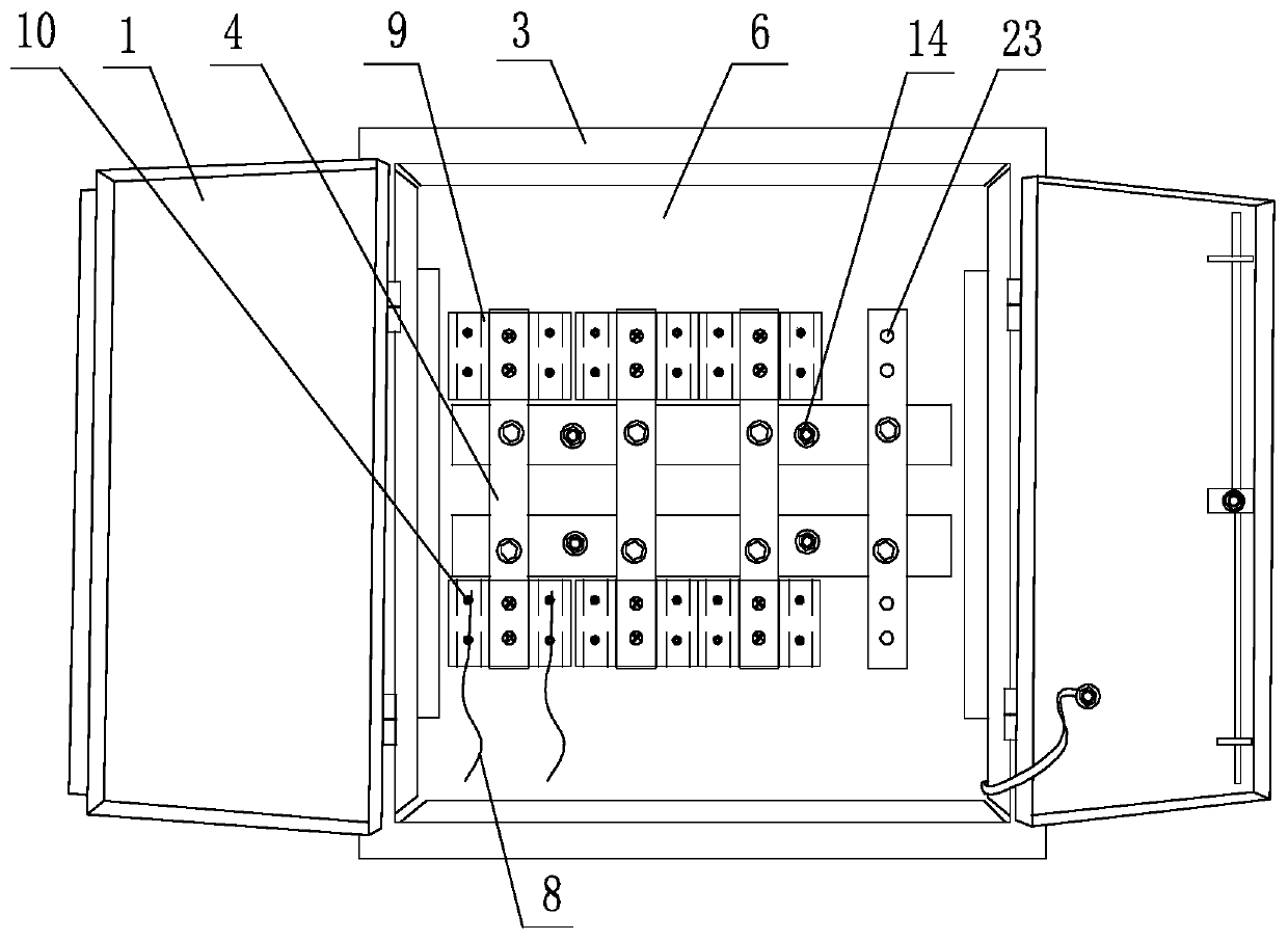 Live line connection method in low-voltage cable branch box