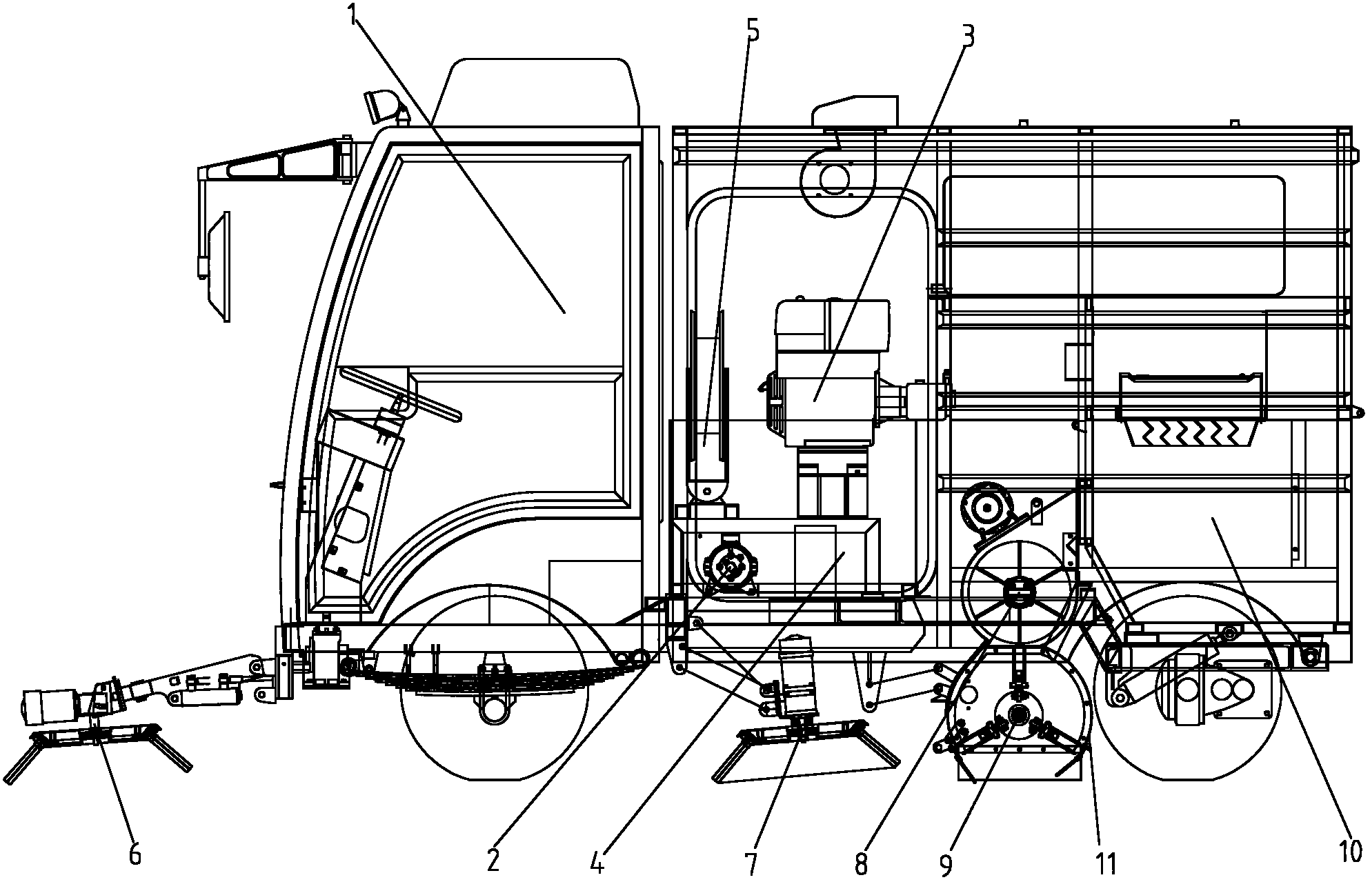 Multifunctional electric cleaning vehicle