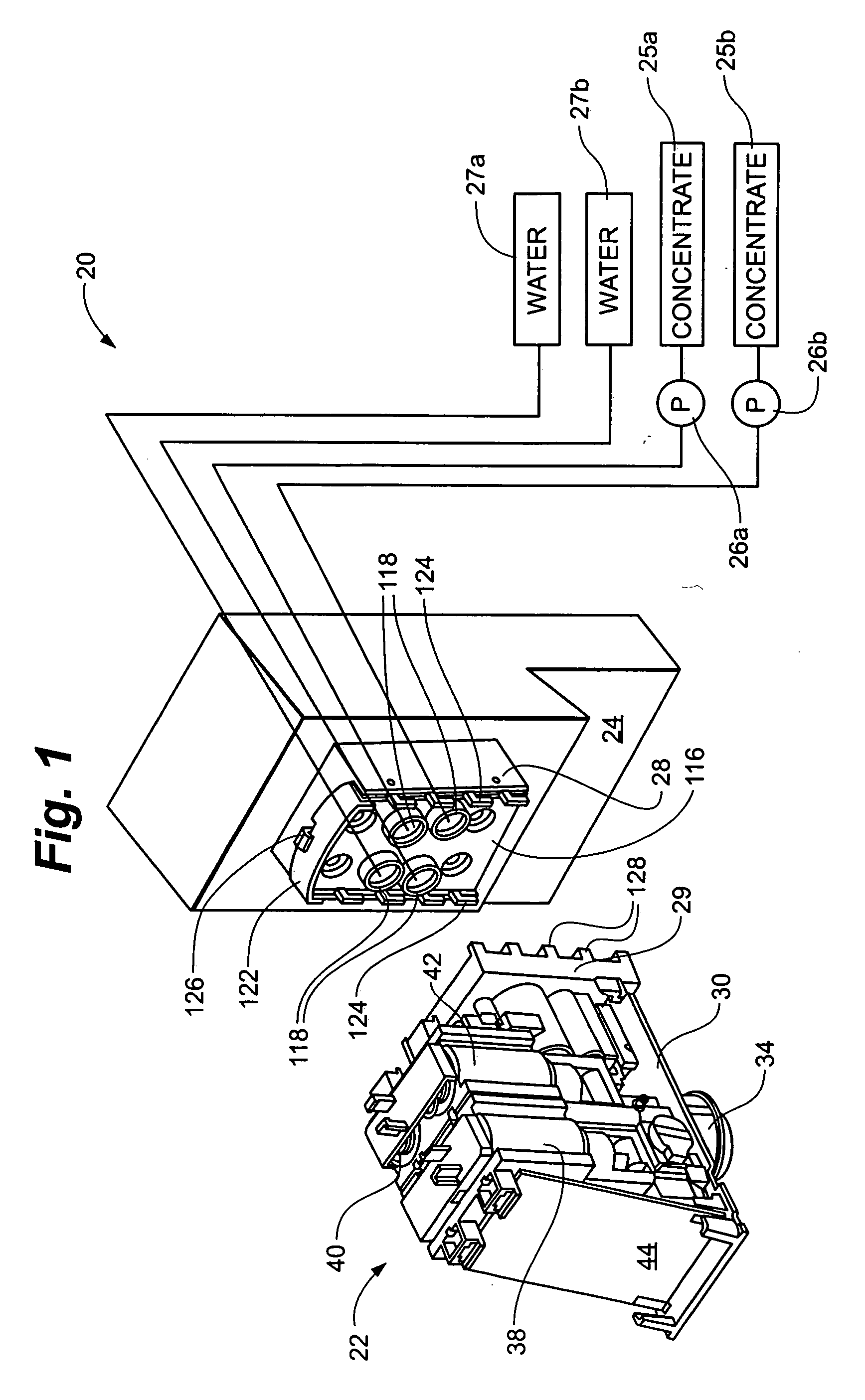 Beverage dispensing system with a head capable of dispensing plural different beverages