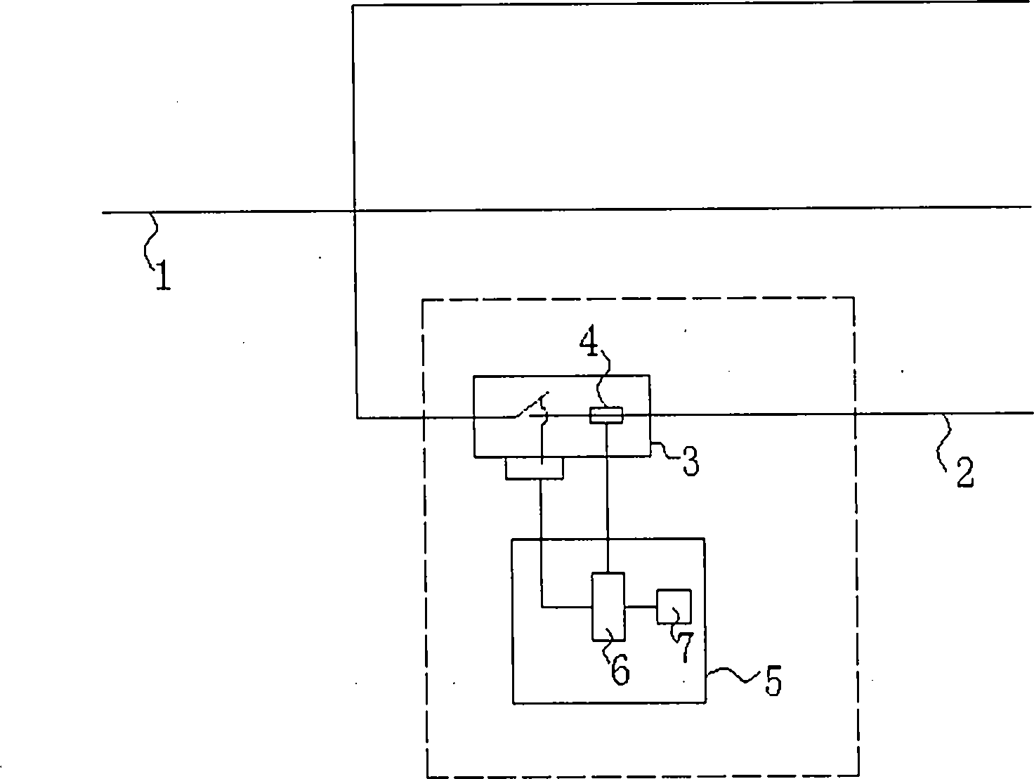 Intelligent monitoring system of switch of branch circuit