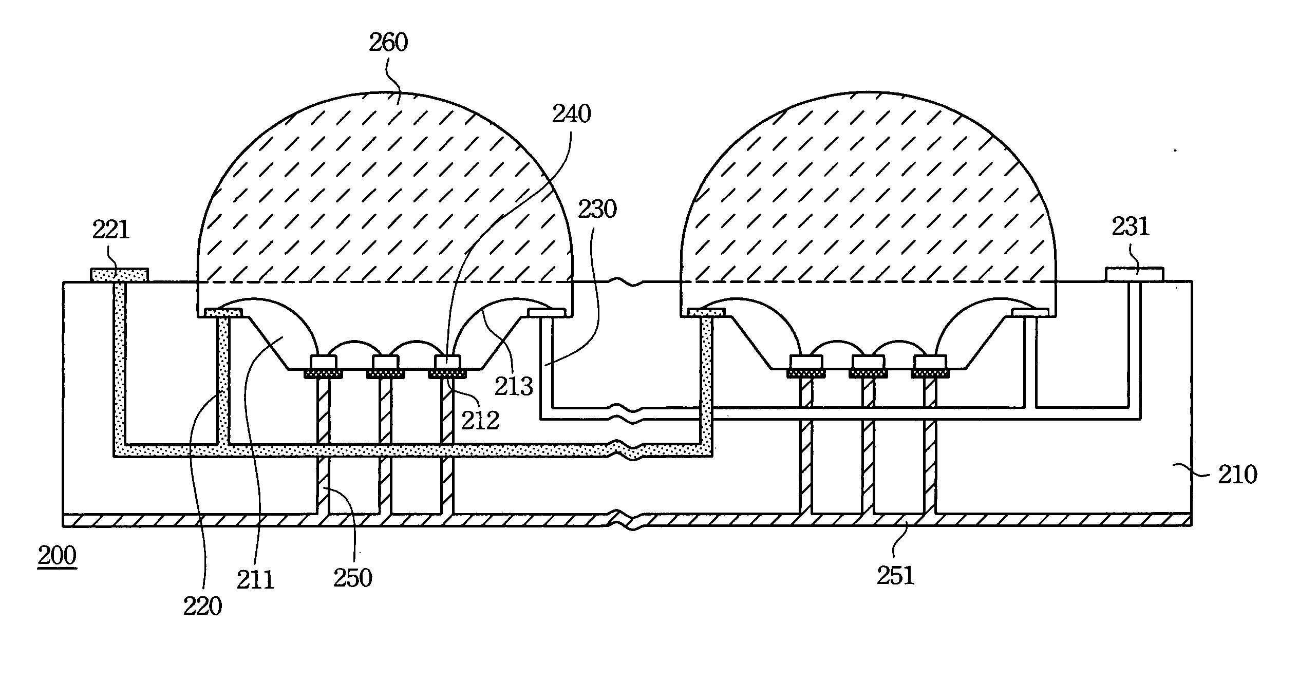 High power LED array