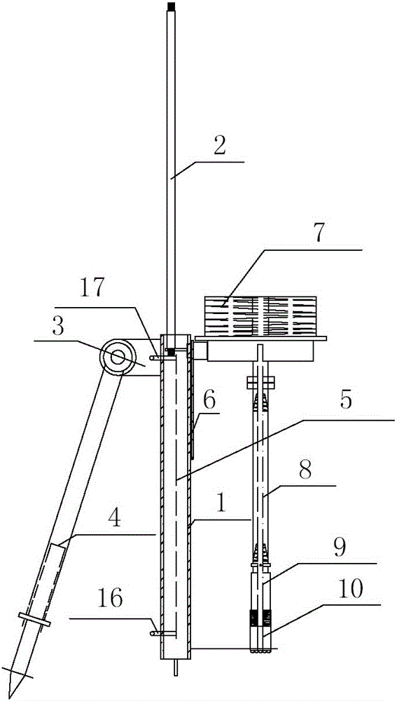 A down-the-hole drilling rig for breaking through pilot holes in granite road cuttings and its application method