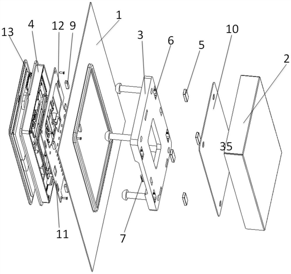 Mounting part mounting structure on door leaf